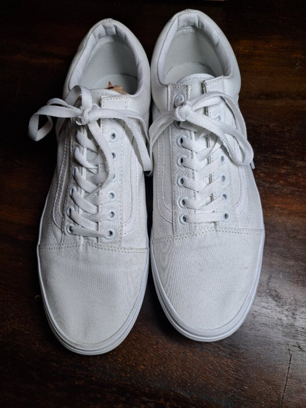 Men’s Vans Old Skool Off The Wall White Lace Up Shoes Sneakers Size 12